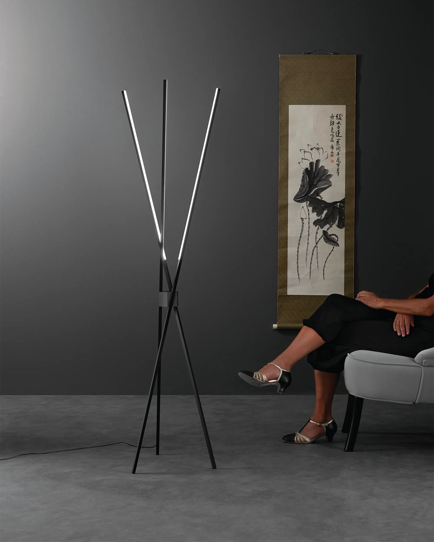 Lampada da terra LED in alluminio Shanghai