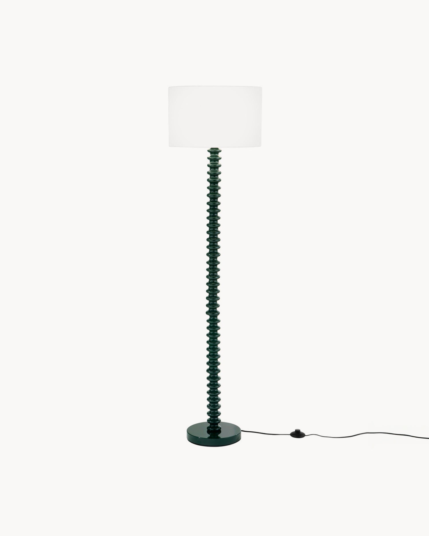 Lampada da terra in in velluto con base in metallo Sultan