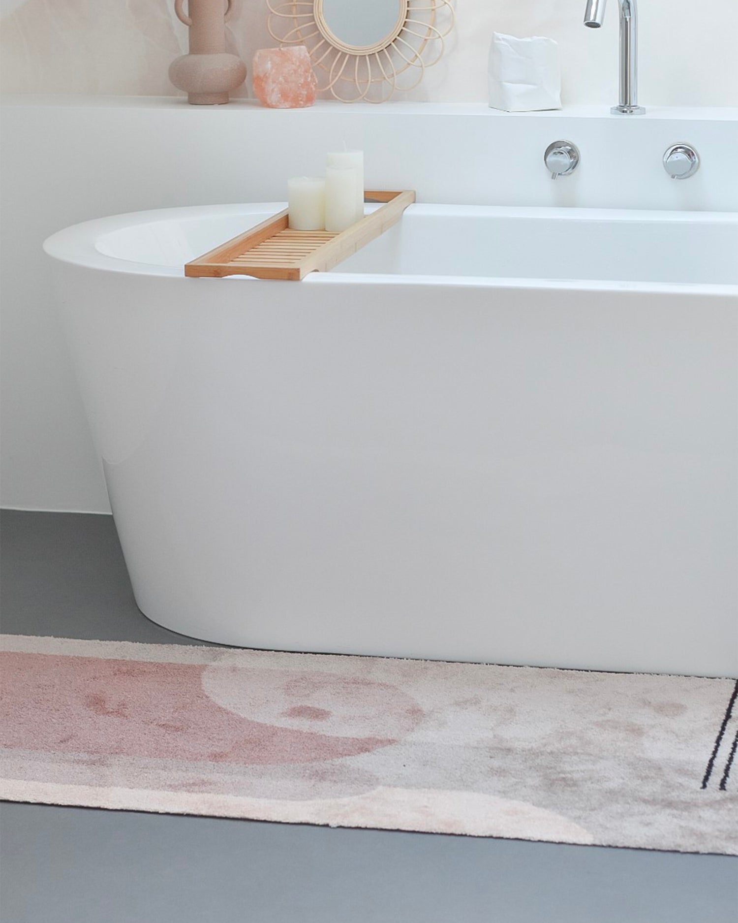 Runner lavabile con motivo geometrico moderno Nona