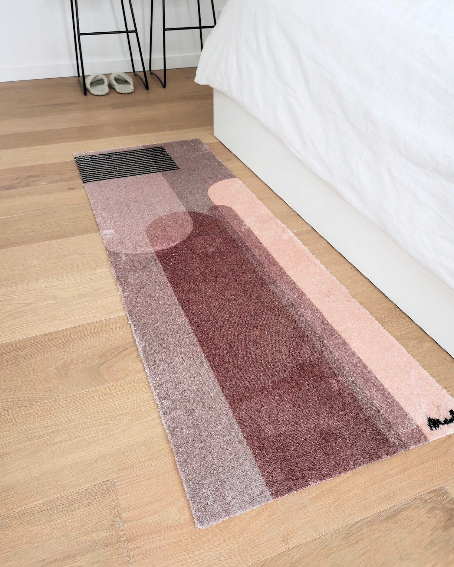 Runner lavabile con motivo geometrico moderno Nona