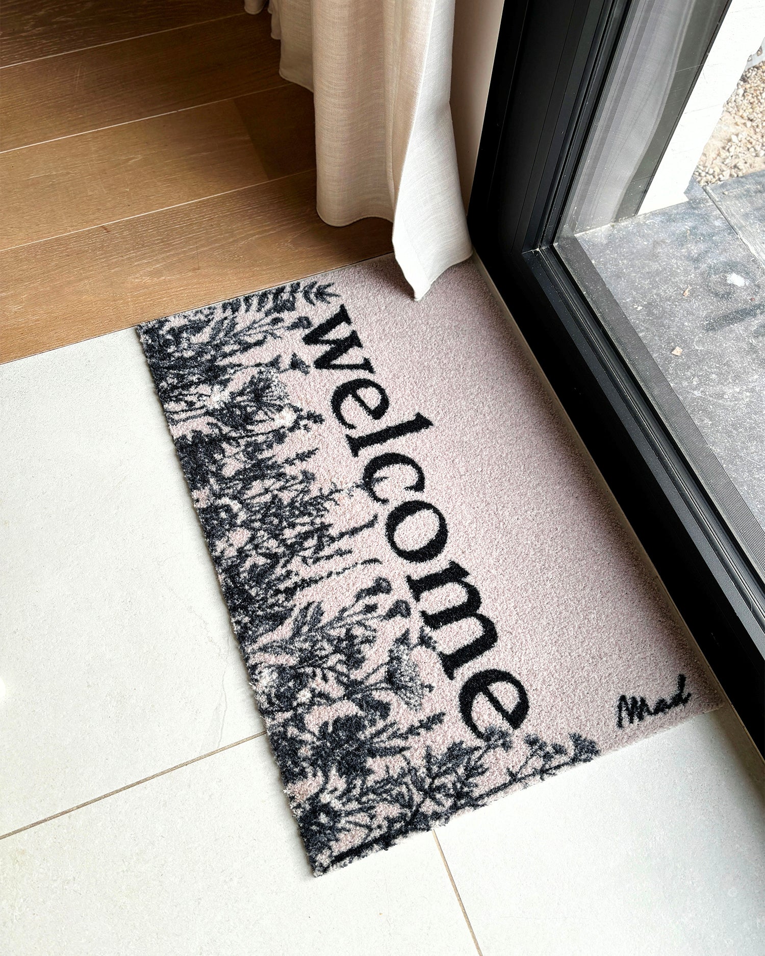 Zerbino lavabile con scritta "Welcome" Oona