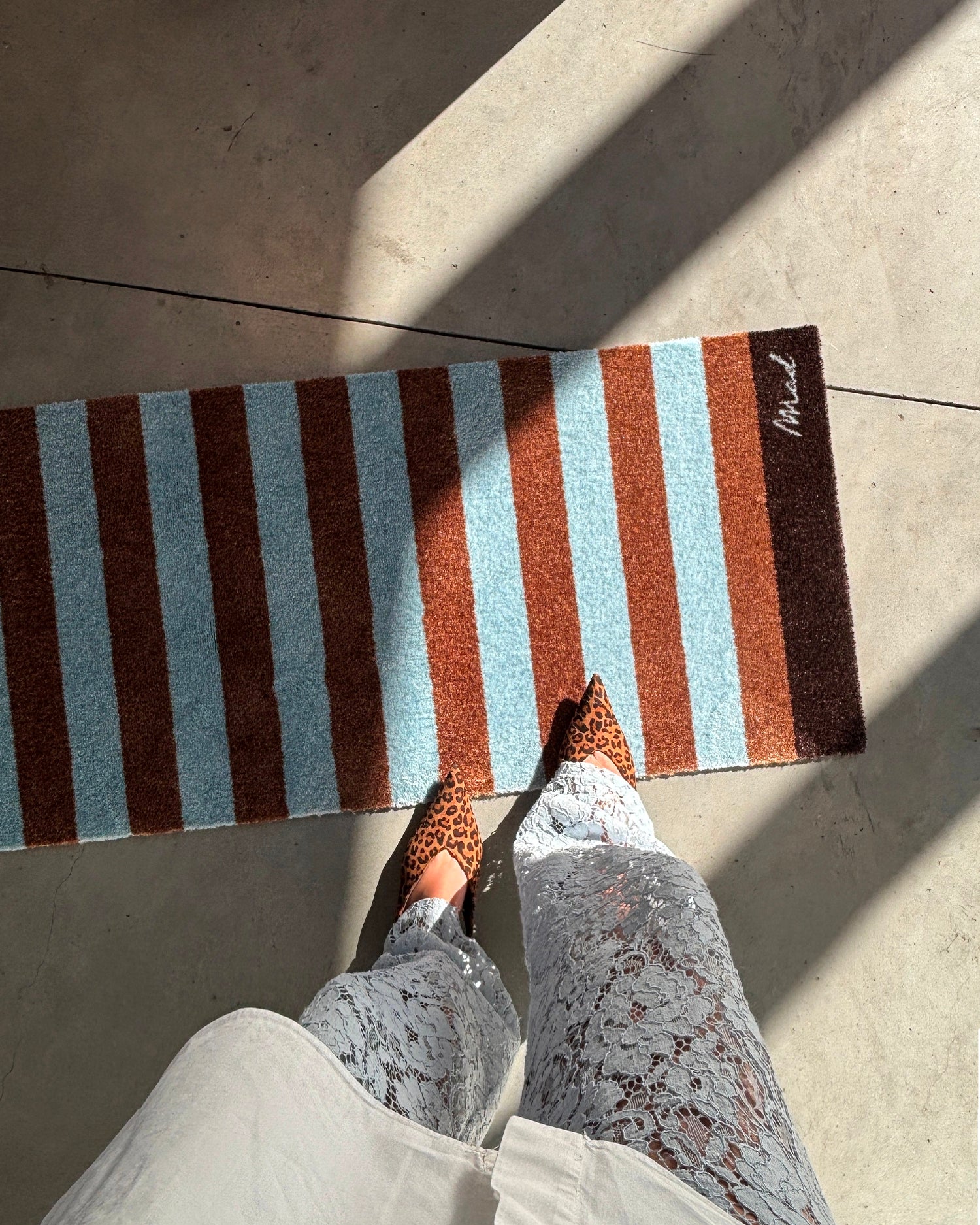 Runner lavabile a righe Dua