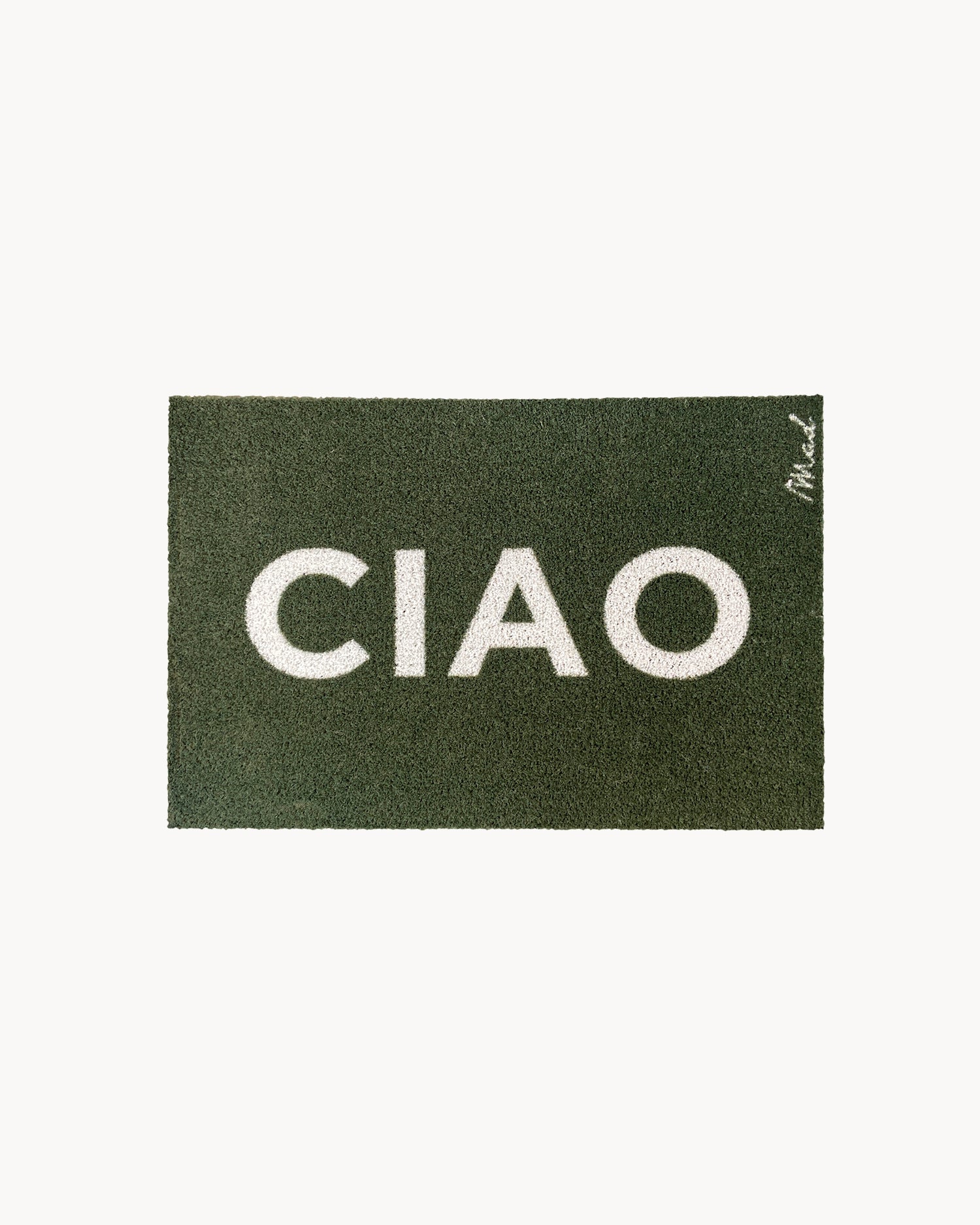 Zerbino lavabile con scritta "Ciao" Uma