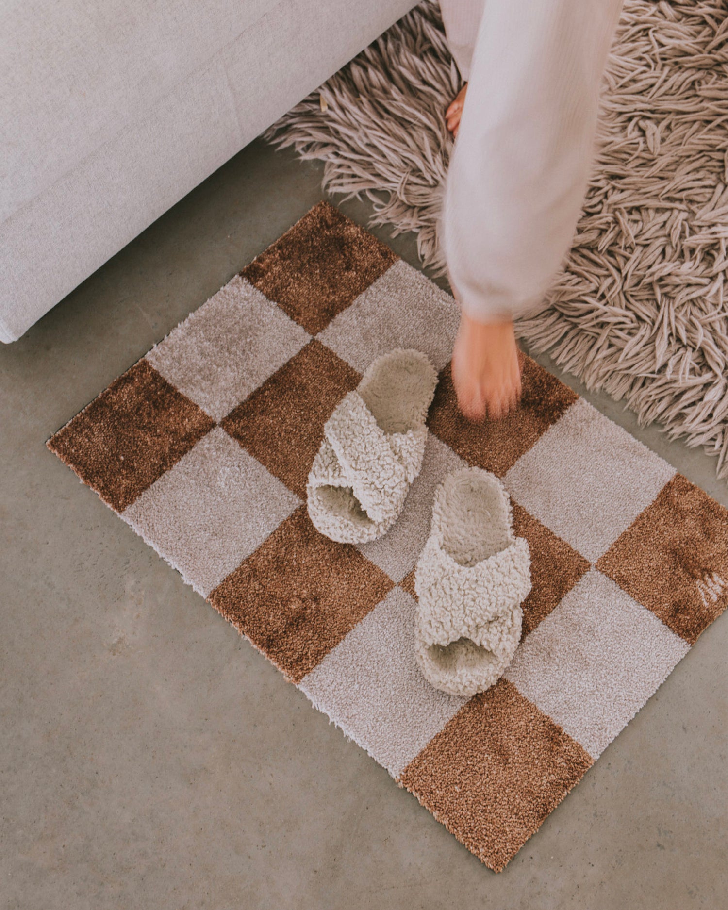 Tappeto lavabile con motivo a scacchi Dorian