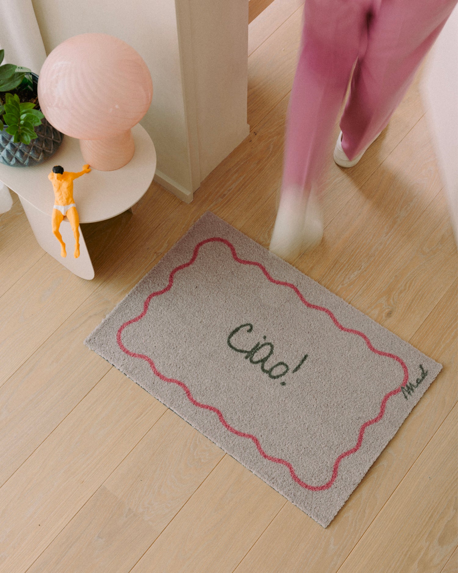 Zerbino lavabile con scritta "Ciao" Diego