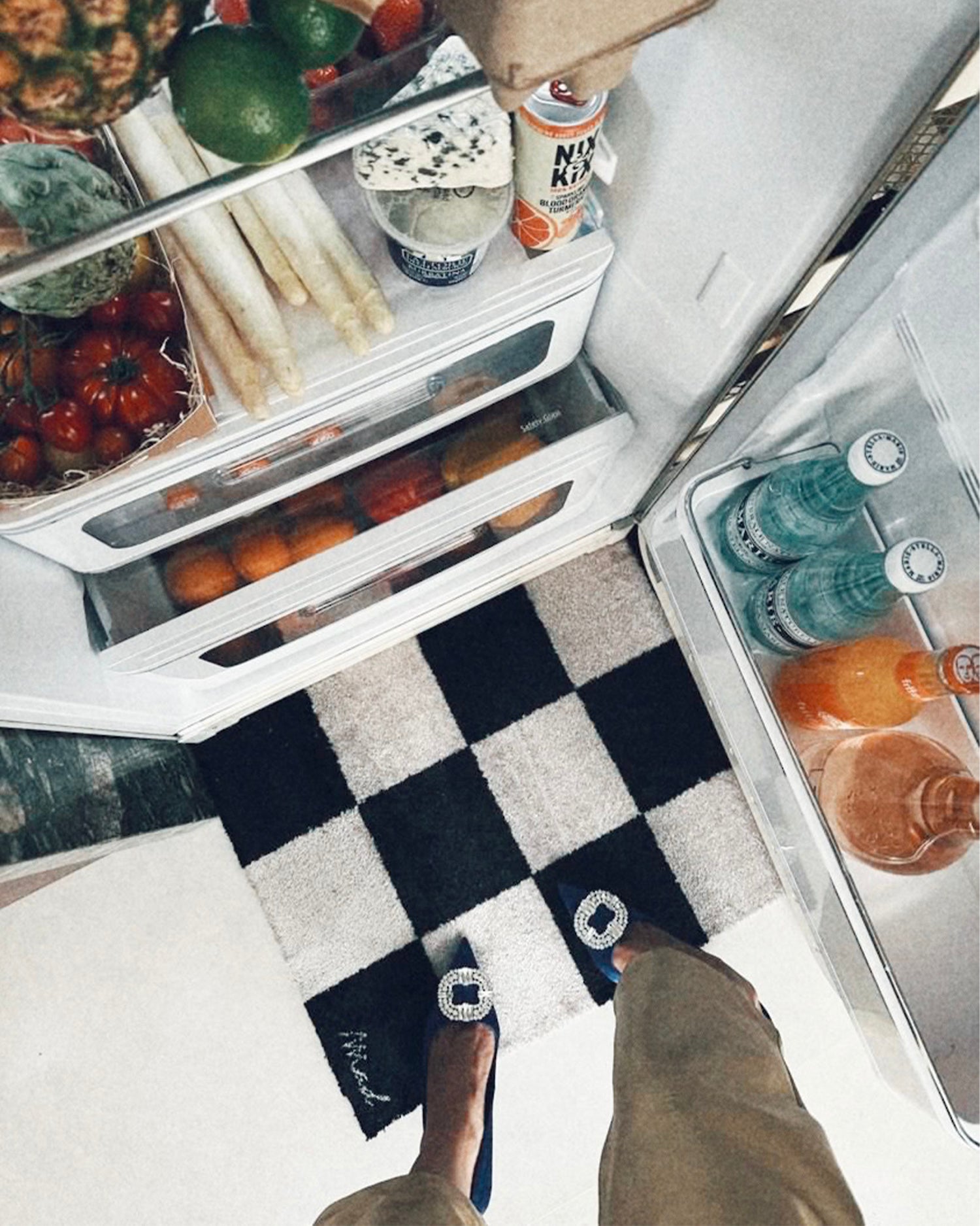 Tappeto lavabile con motivo a scacchi Bambi