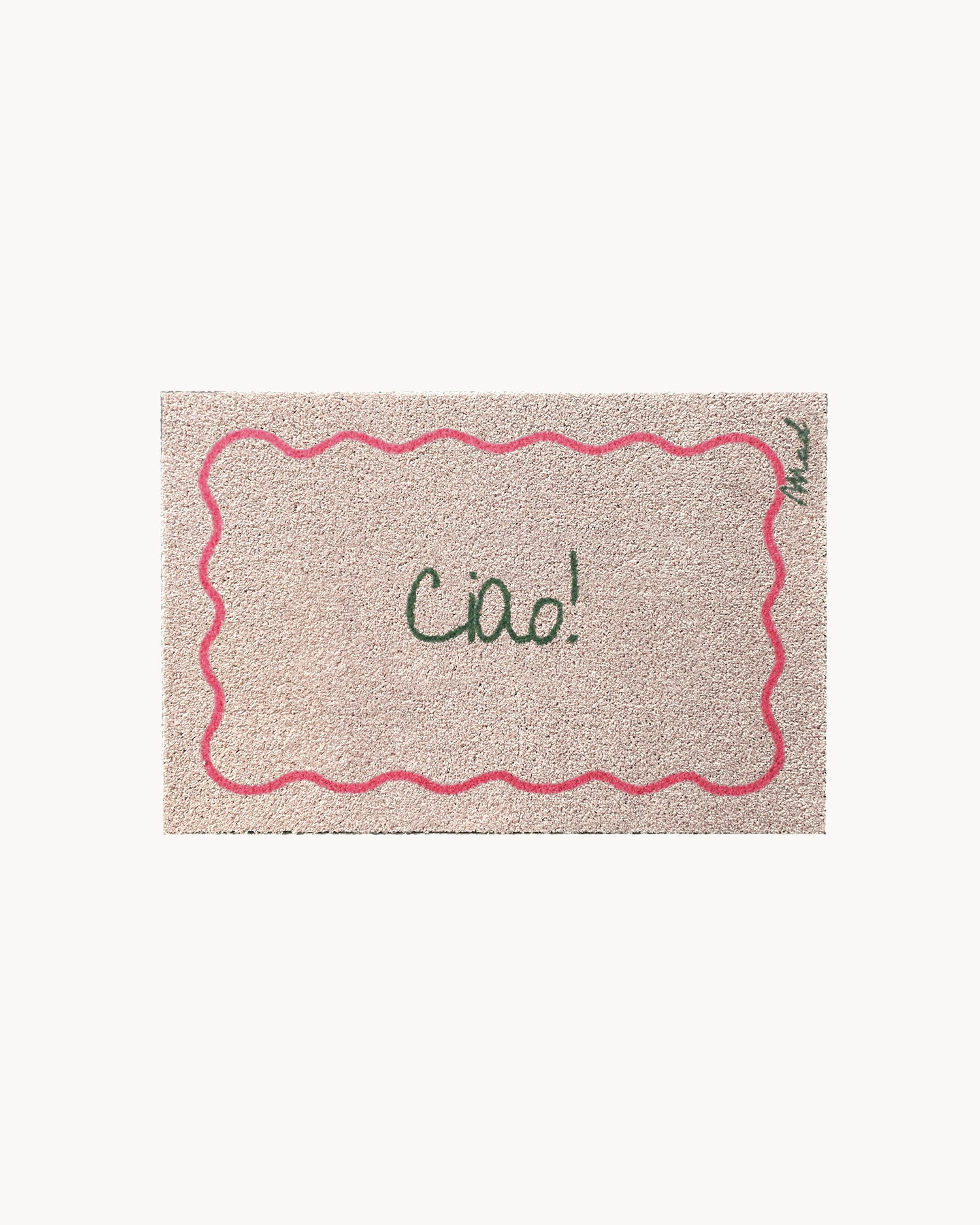 Zerbino lavabile con scritta "Ciao" Diego