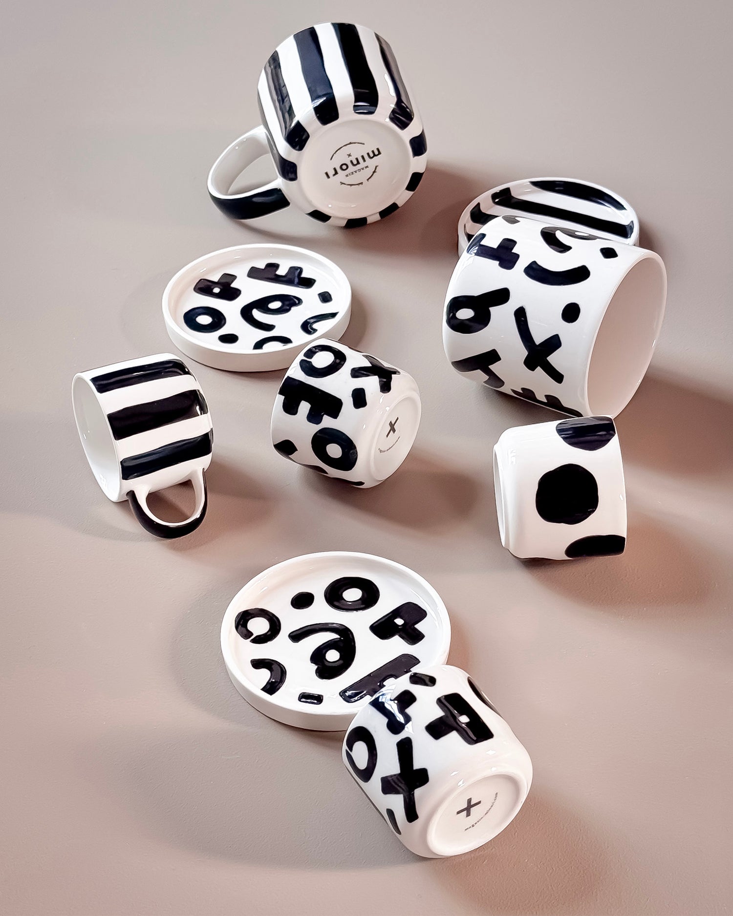 Set 2 tazzine da caffè in ceramica dipinta a mano Magazin Minori