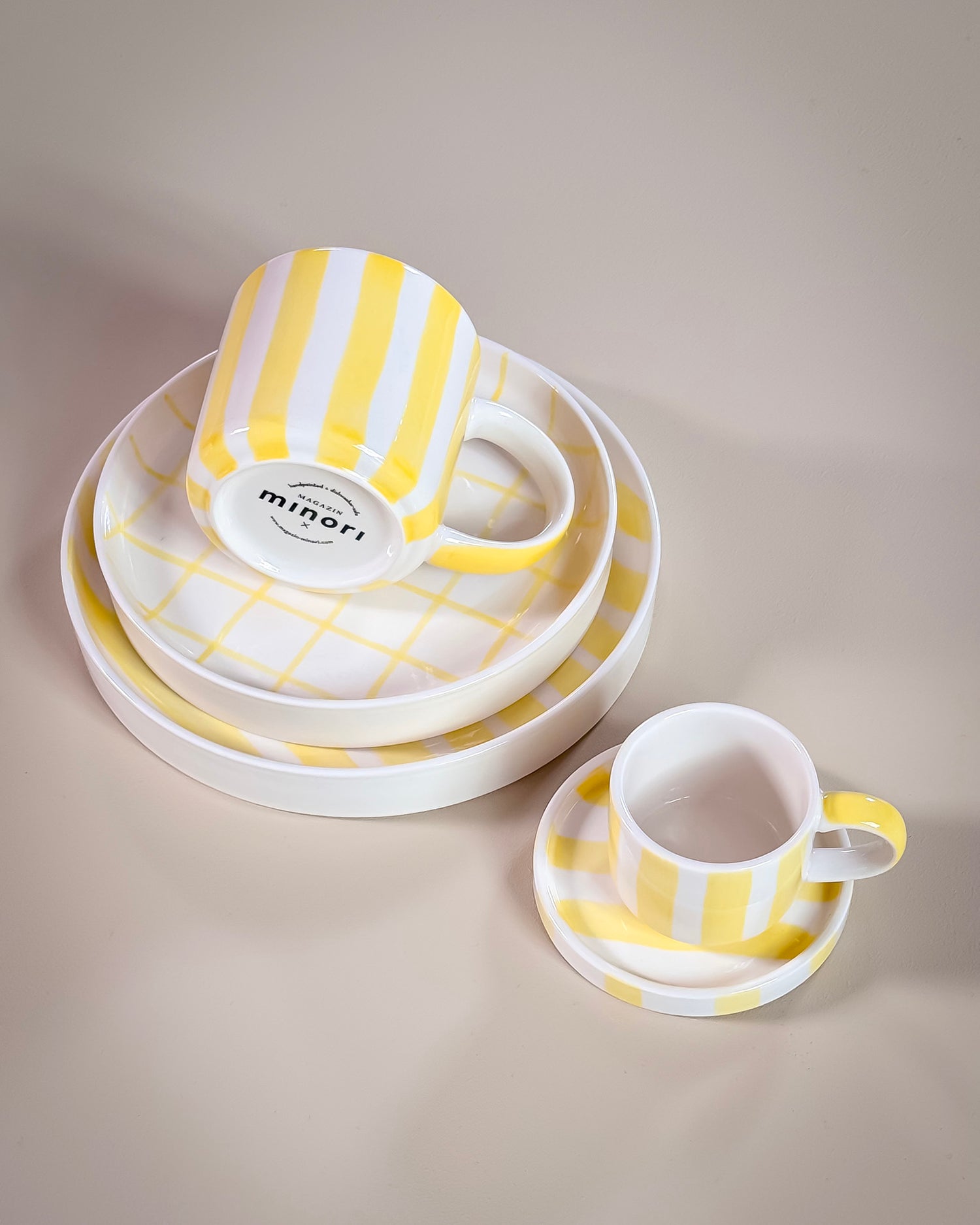 Set 2 tazzine da caffè in ceramica dipinta a mano Magazin Minori