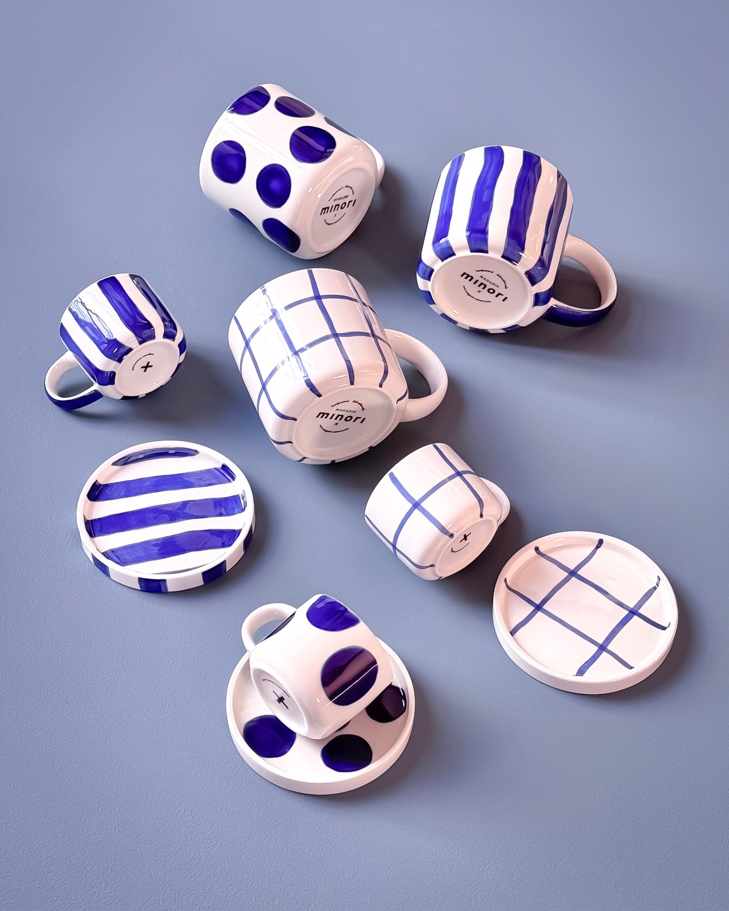 Set 2 tazzine da caffè in ceramica dipinta a mano Magazin Minori