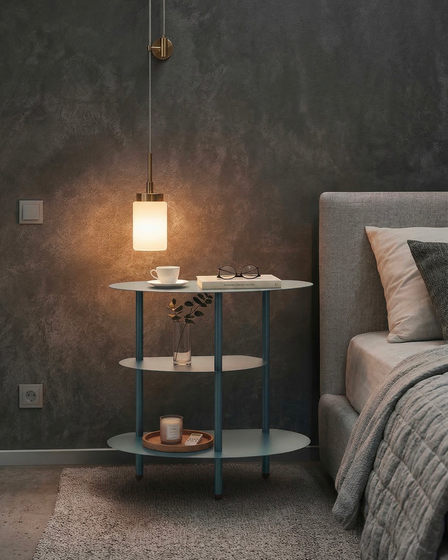 Comodino in metallo Saturn