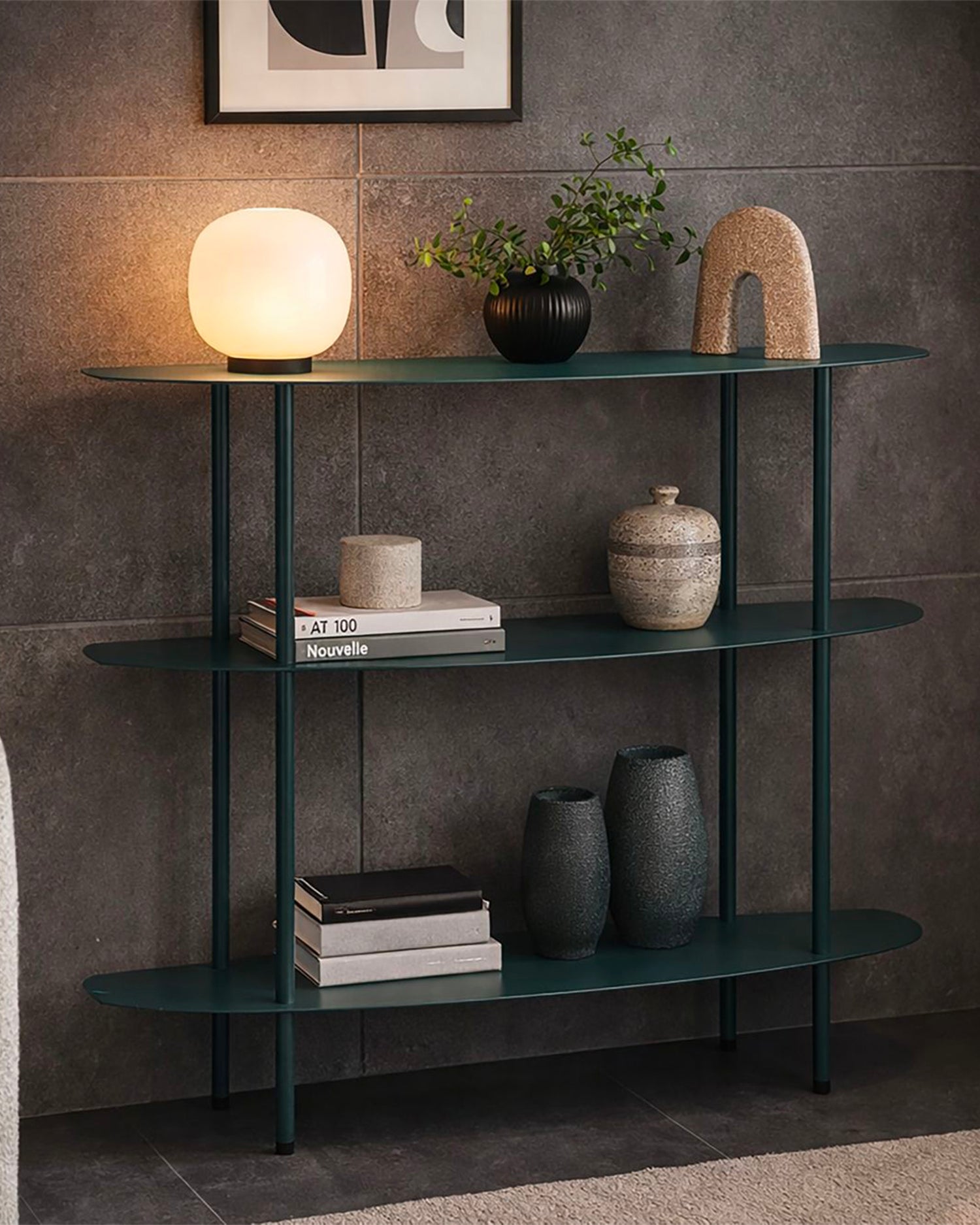 Scaffale basso in metallo Saturn