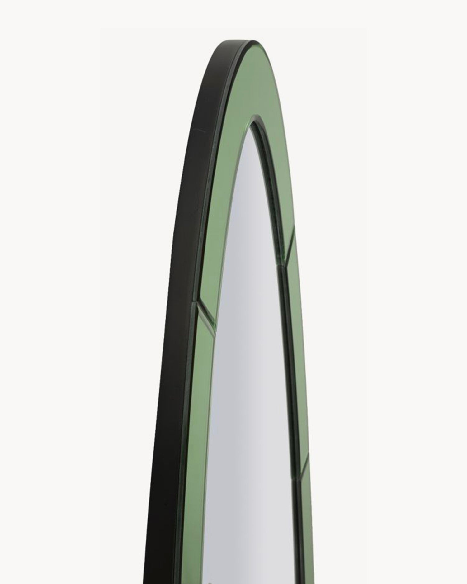 Specchio ovale con cornice in vetro Oslo