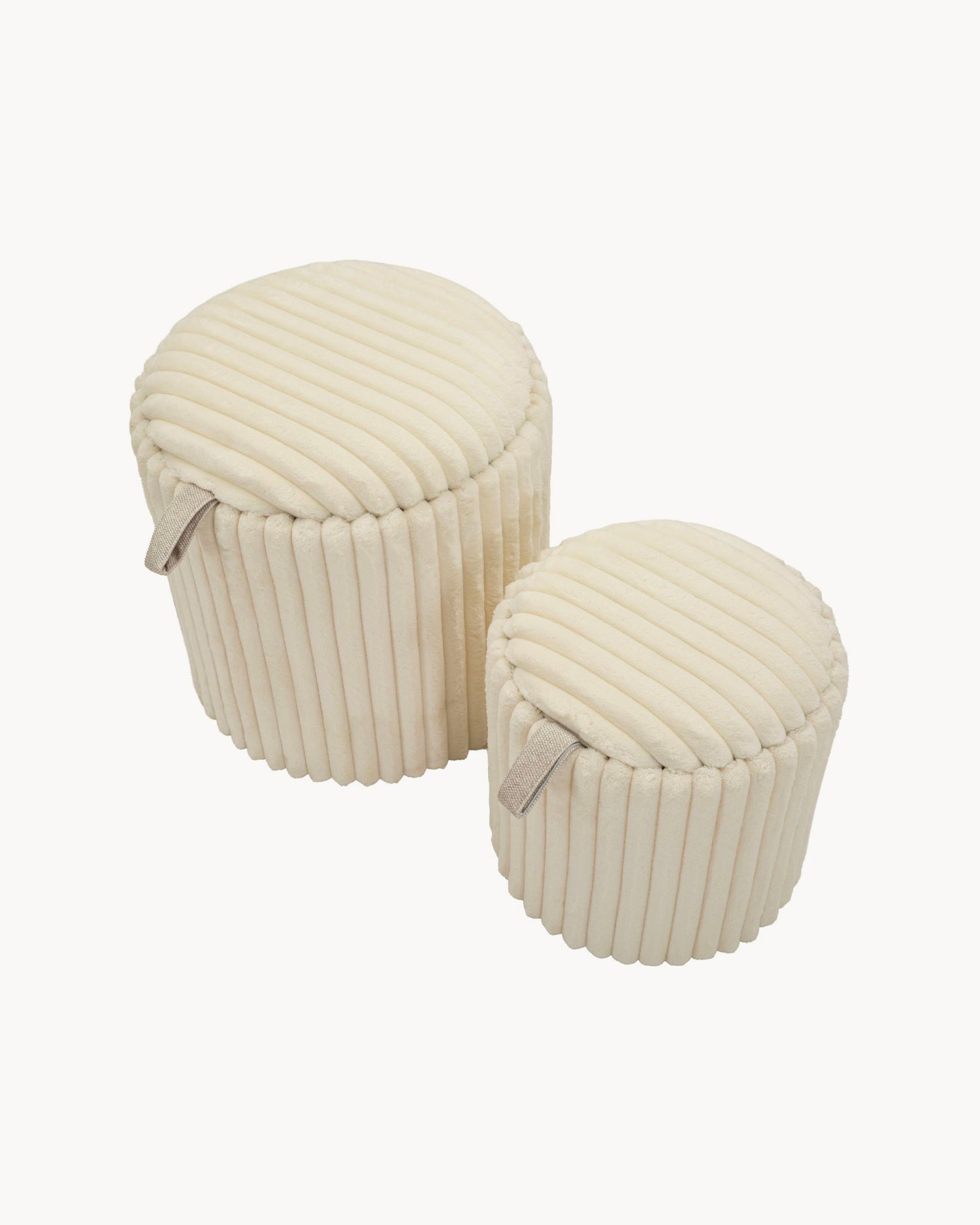 Set 2 pouf contenitori in velluto Goteborg