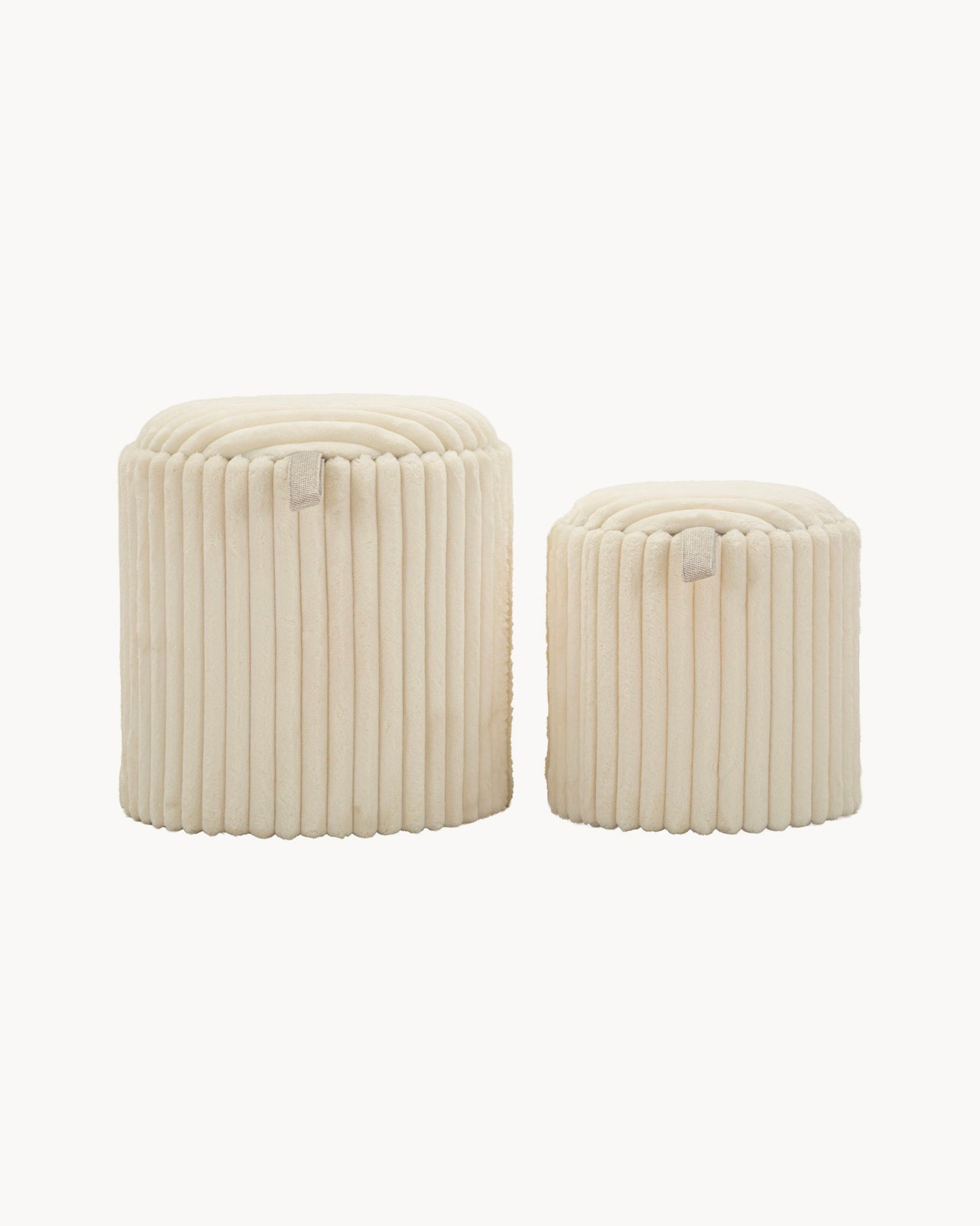 Set 2 pouf contenitori in velluto Goteborg