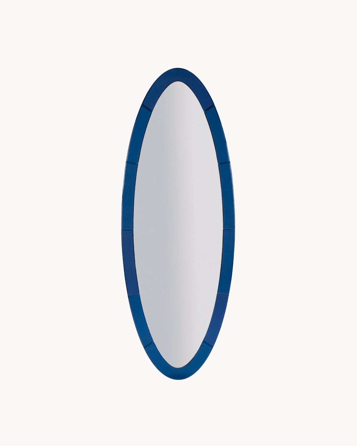 Specchio ovale con cornice in vetro Oslo