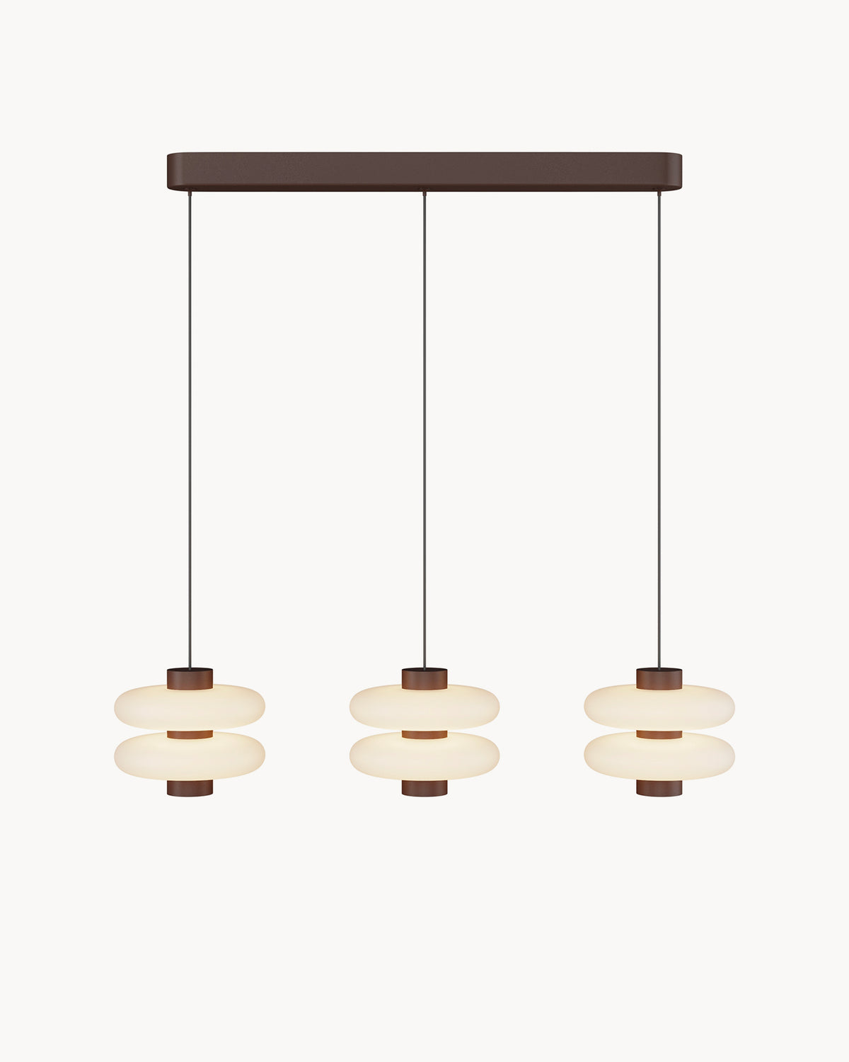 Lampada a sospensione in vetro opale Nuvem