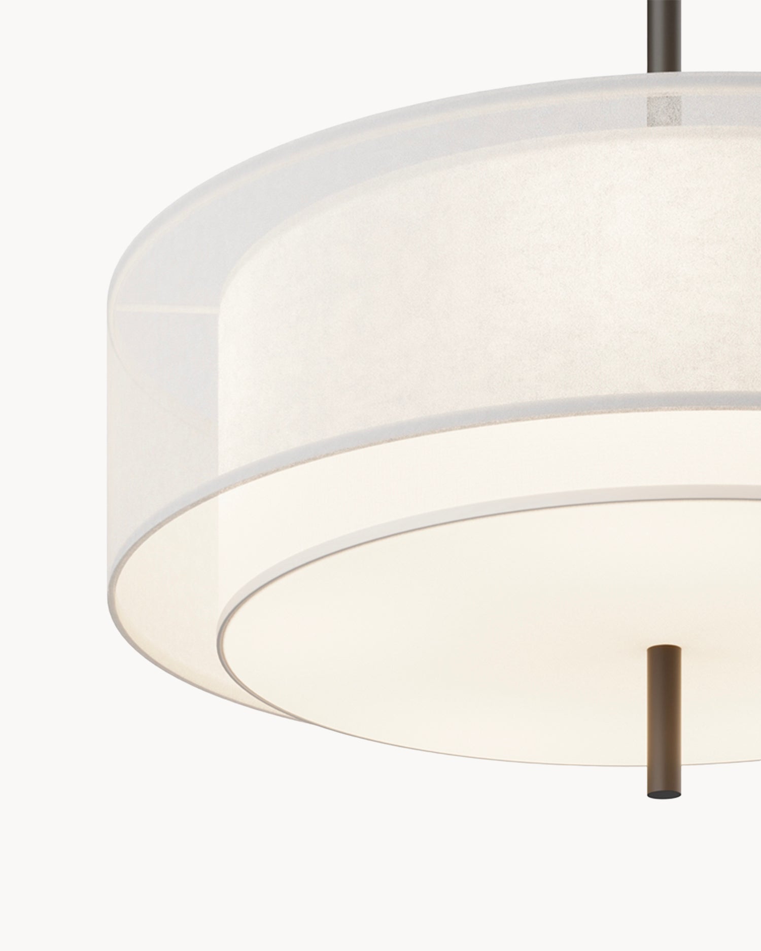 Lampada a sospensione con paralume in tessuto Bergamo