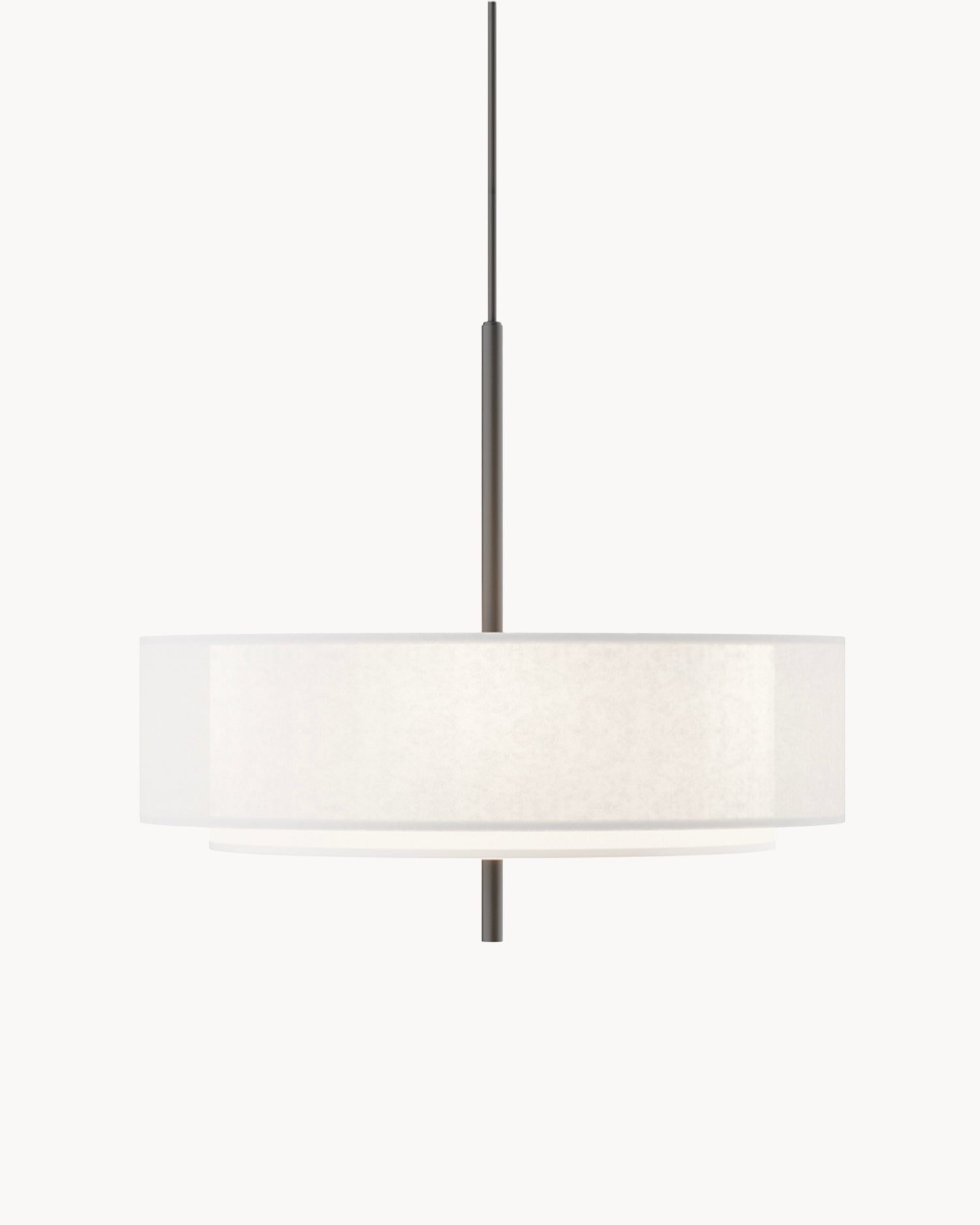 Lampada a sospensione con paralume in tessuto Bergamo