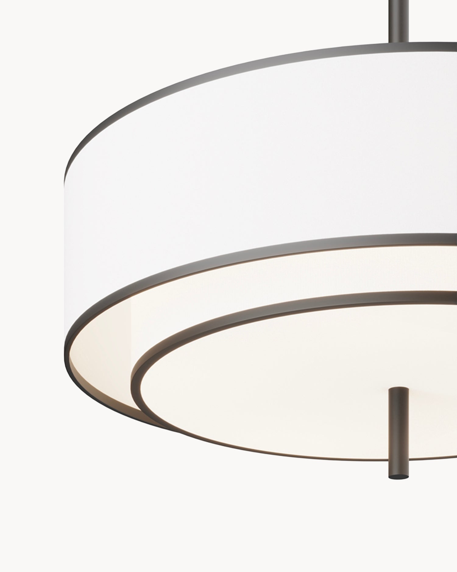 Lampada a sospensione con paralume in tessuto Bergamo