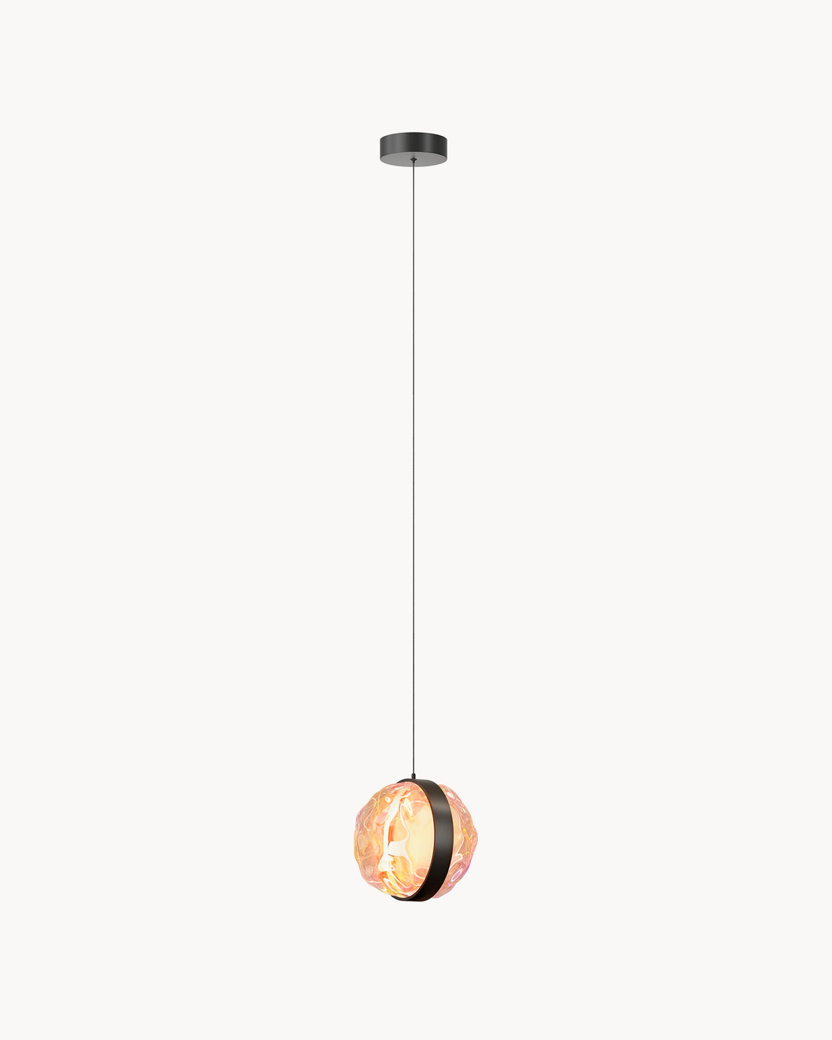 Lampada a sospensione in vetro multicolore Misterio