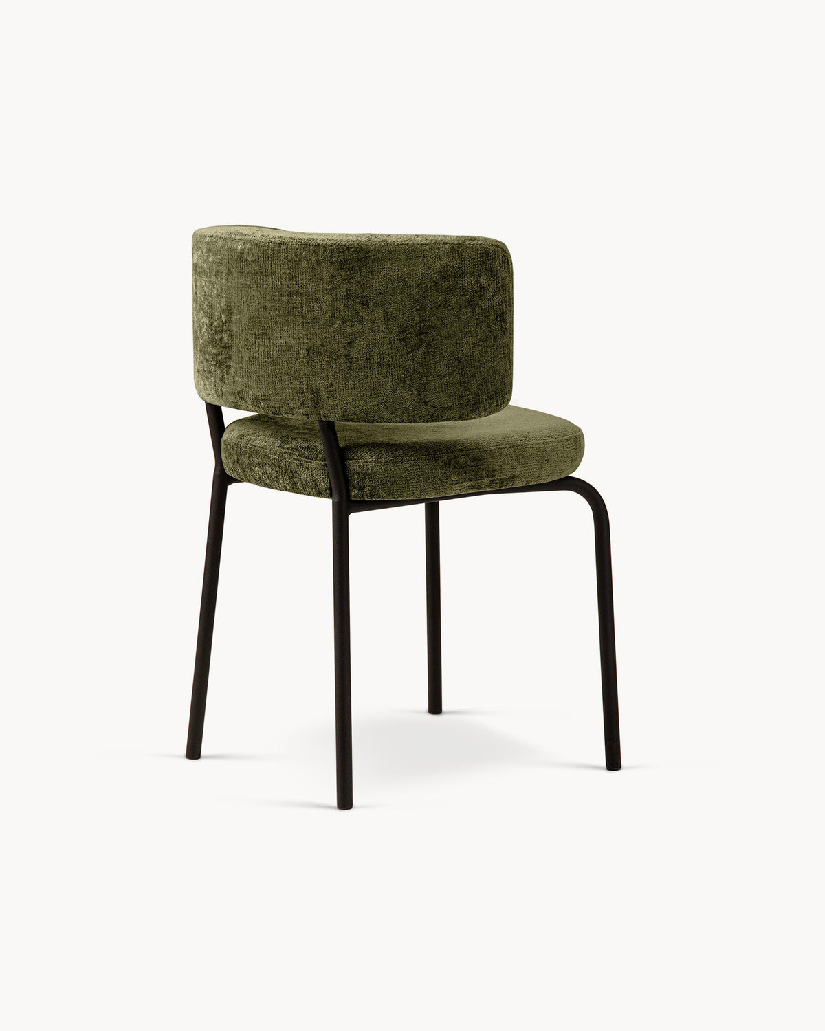Sedia imbottita in chenille Dora