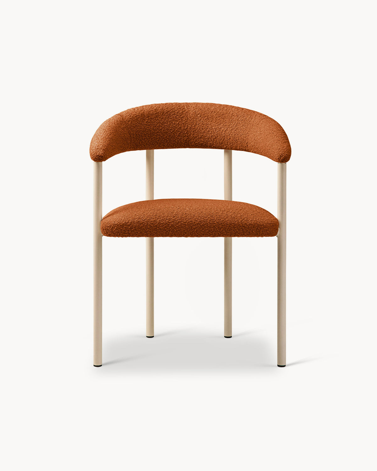 Sedia con braccioli in bouclé Lea