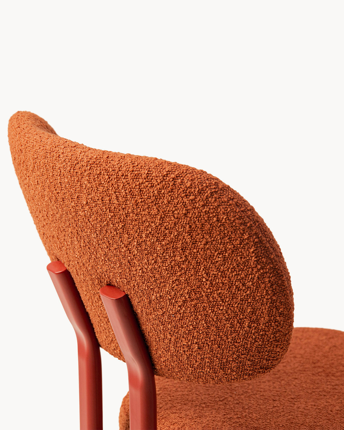 Sedia imbottita in bouclé Sam