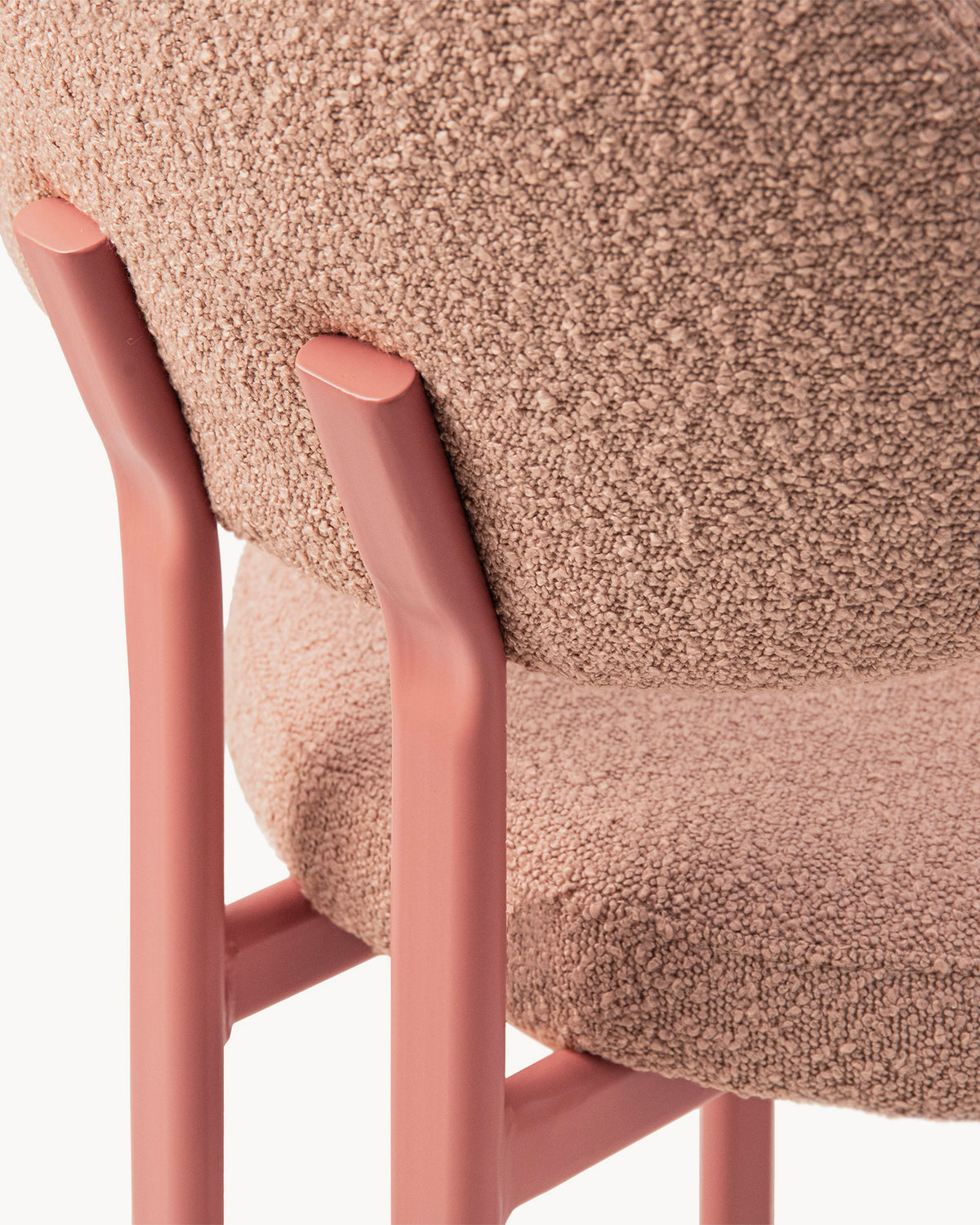 Sedia imbottita in bouclé Sam