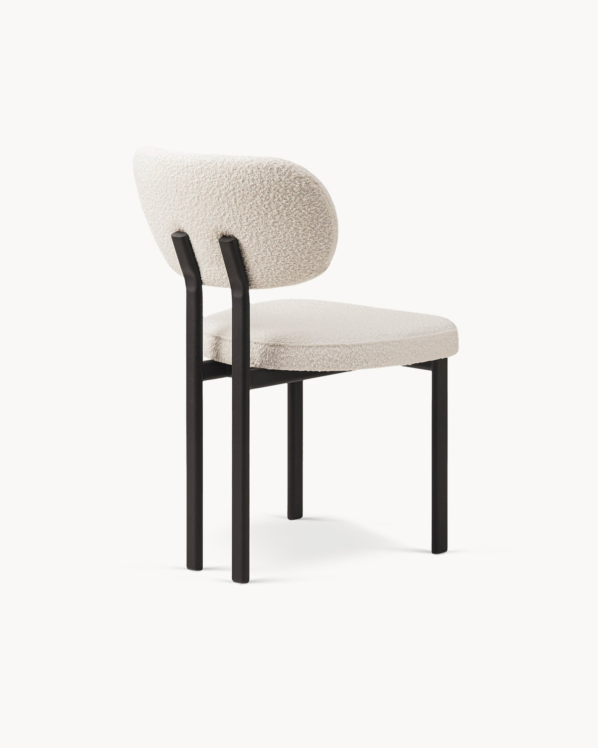 Sedia imbottita in bouclé Sam