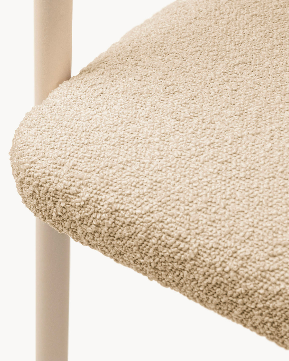 Sedia con braccioli in bouclé Lea