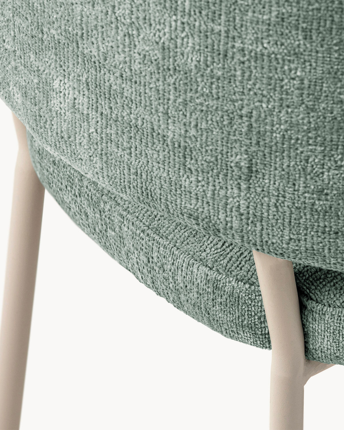 Sedia imbottita in chenille Dora