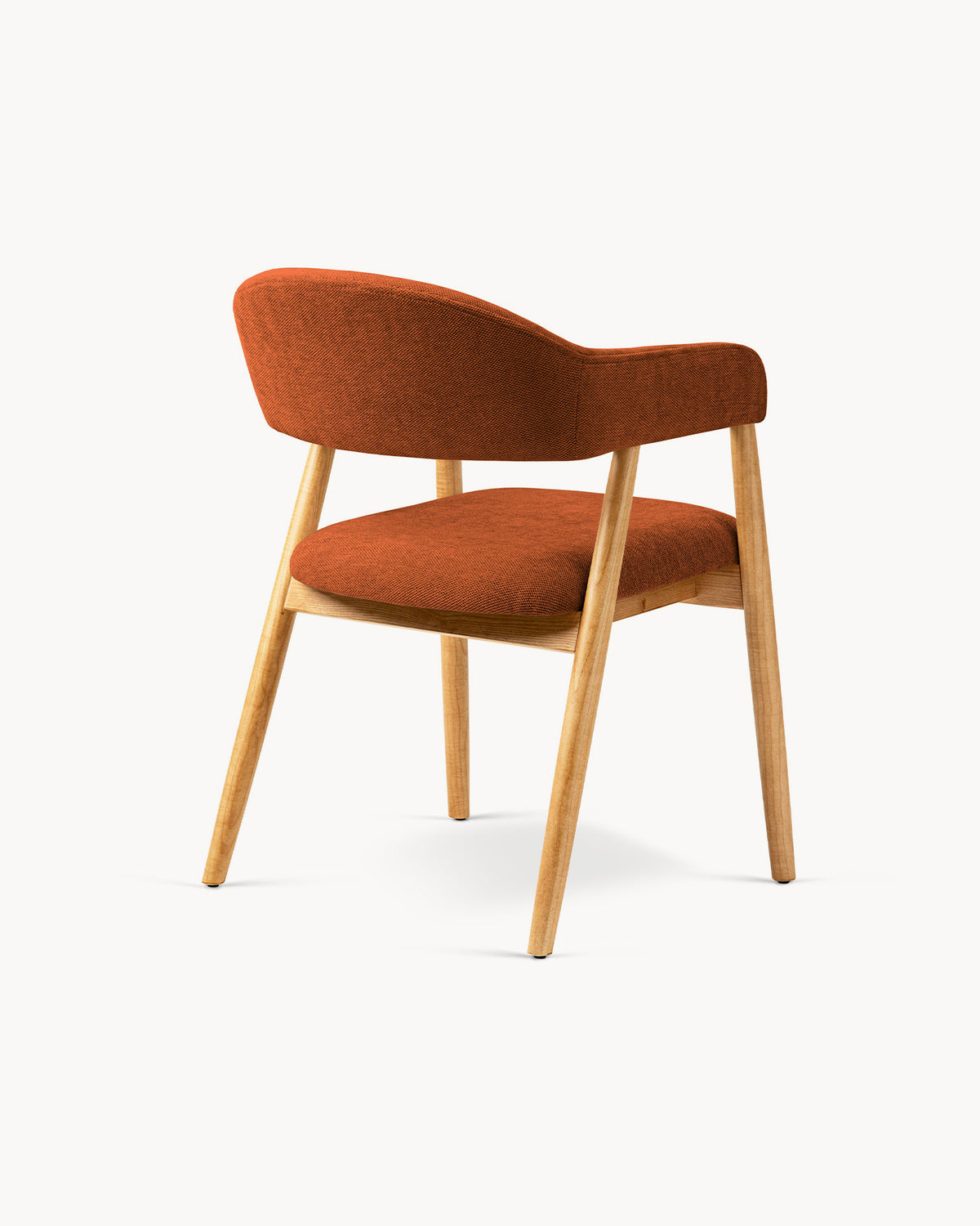 Sedia imbottita con braccioli in chenille Adra