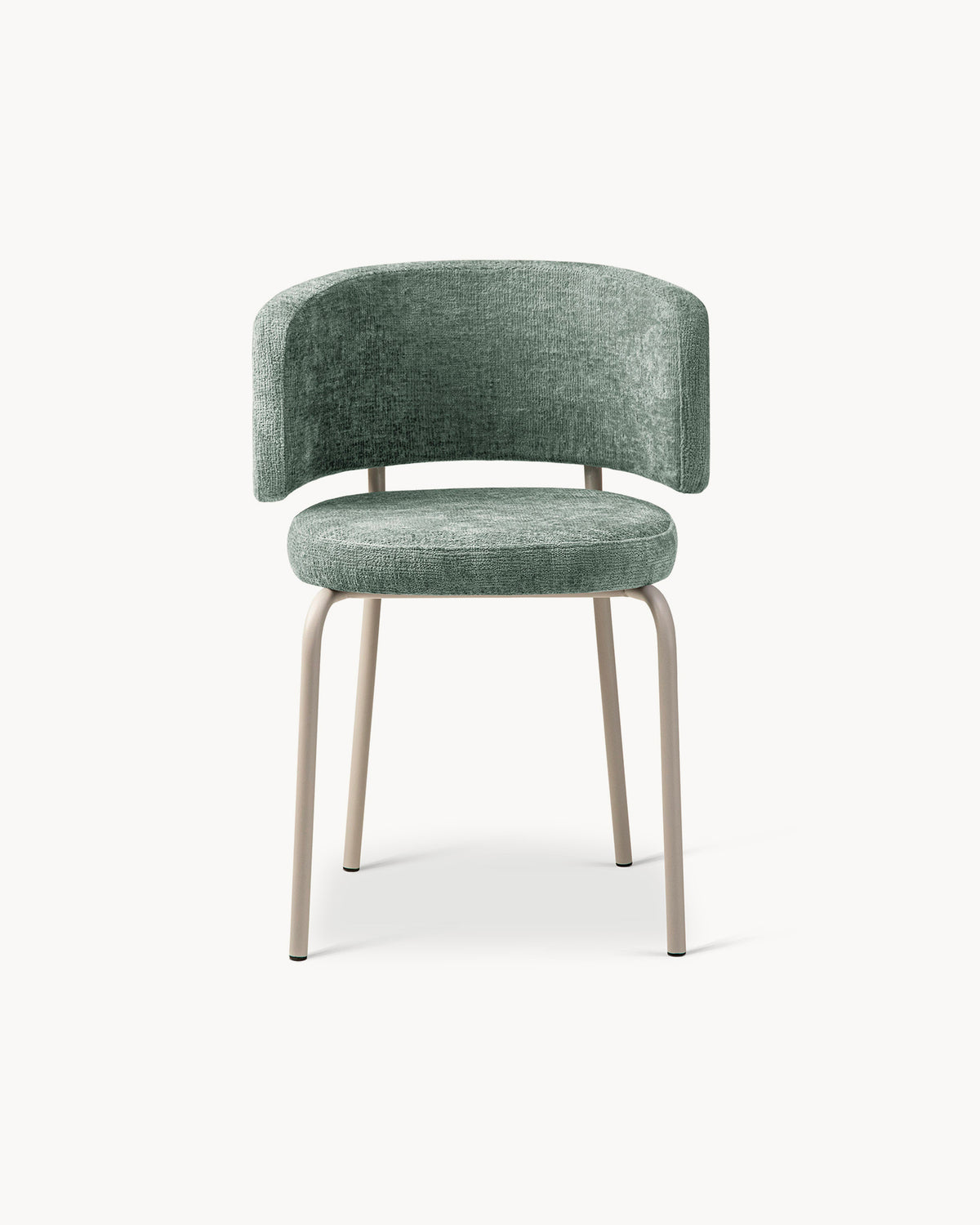 Sedia imbottita in chenille Dora