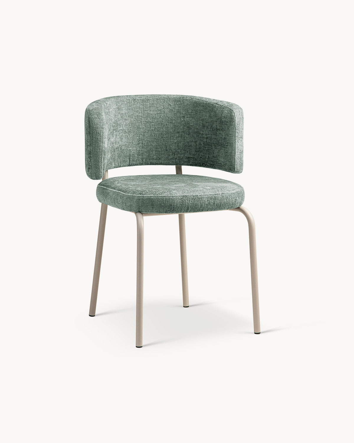 Sedia imbottita in chenille Dora