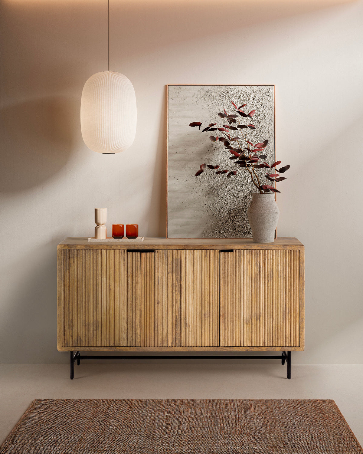 Credenza in legno di mango Mundra - Legno/Metallo