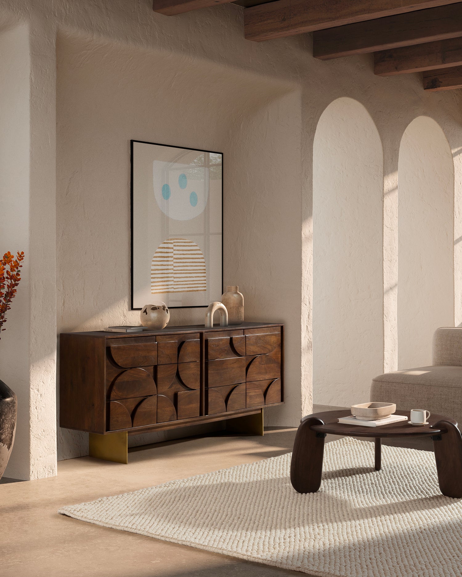 Credenza in legno di mango Trisha