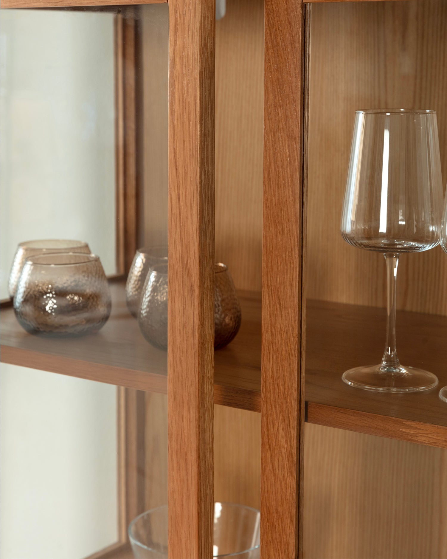 Vetrina in legno di rovere Ceci - Legno/Vetro