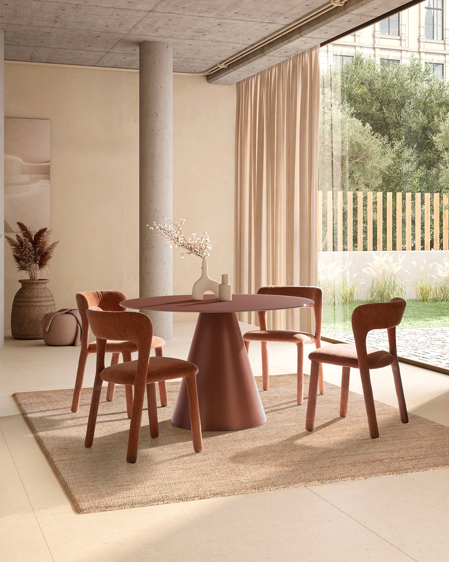Set 2 sedie da pranzo imbottite Lilia