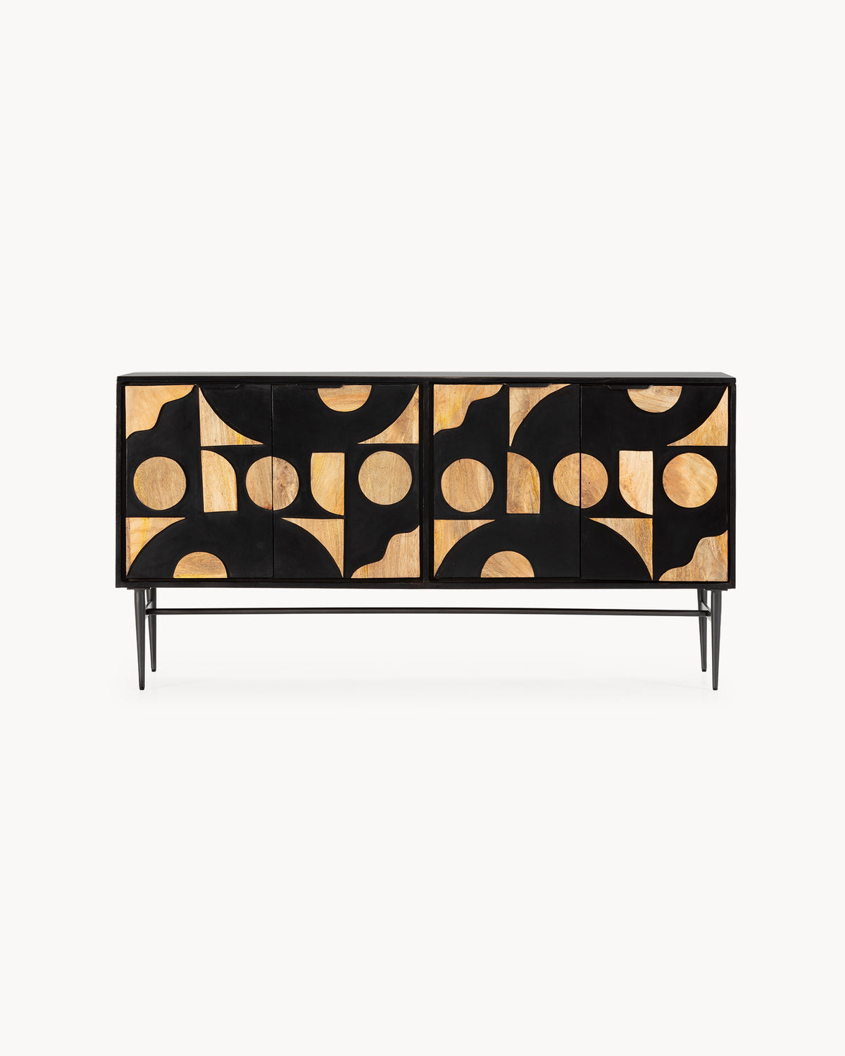 Credenza in legno di mango Navya - Legno/Metallo