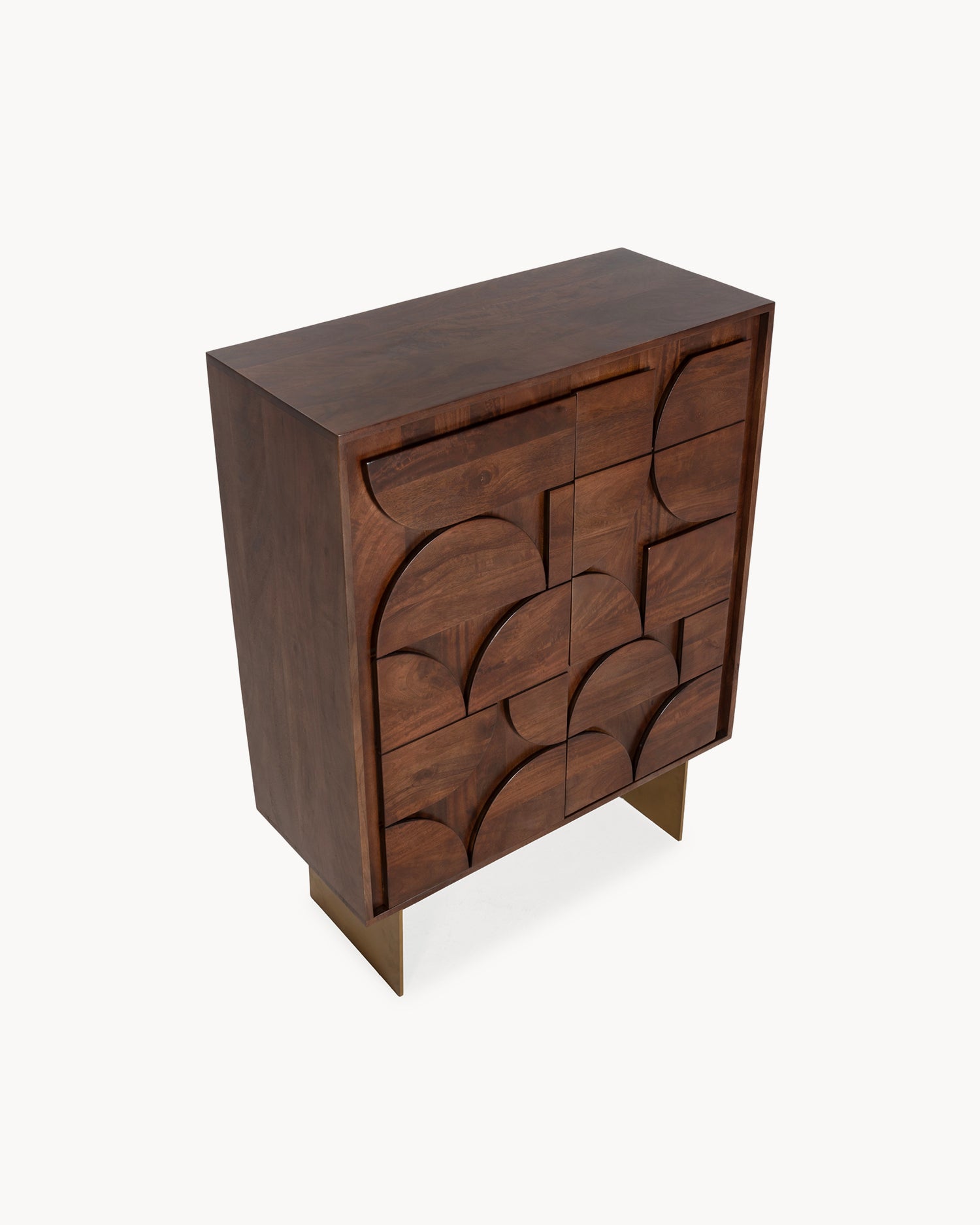 Credenza alta in legno di mango Trisha