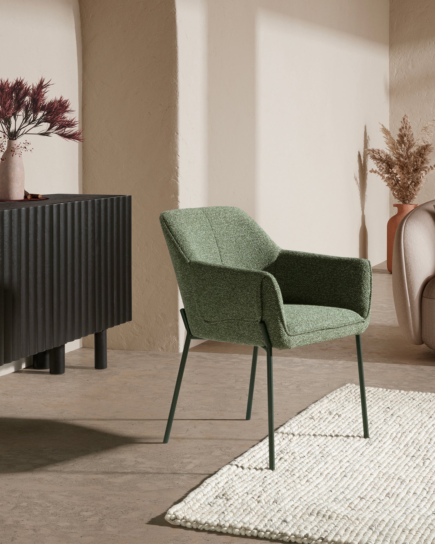 Set 2 sedie da pranzo imbottite Suma