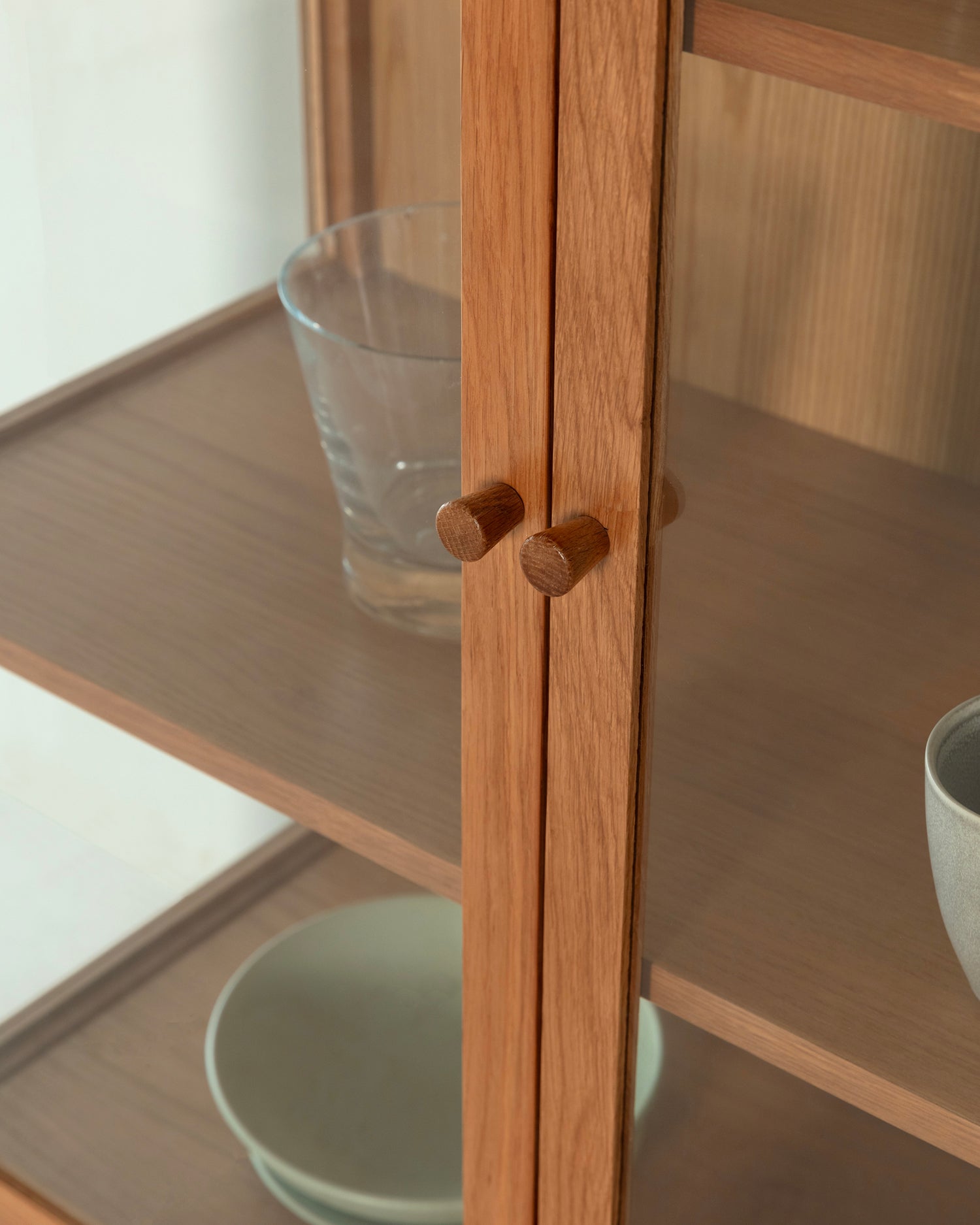 Vetrina in legno di rovere Ceci - Legno/Vetro