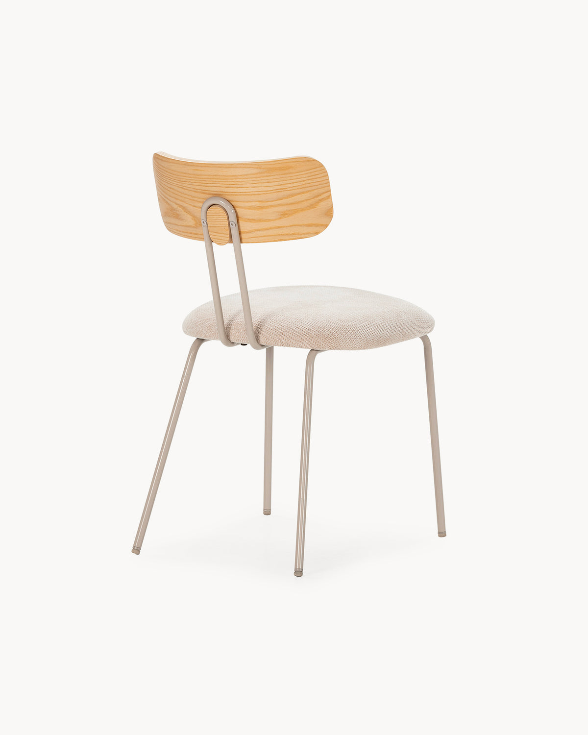 Set 2 sedie da pranzo Olimpia - Beige/Greige/Rovere - Tessuto