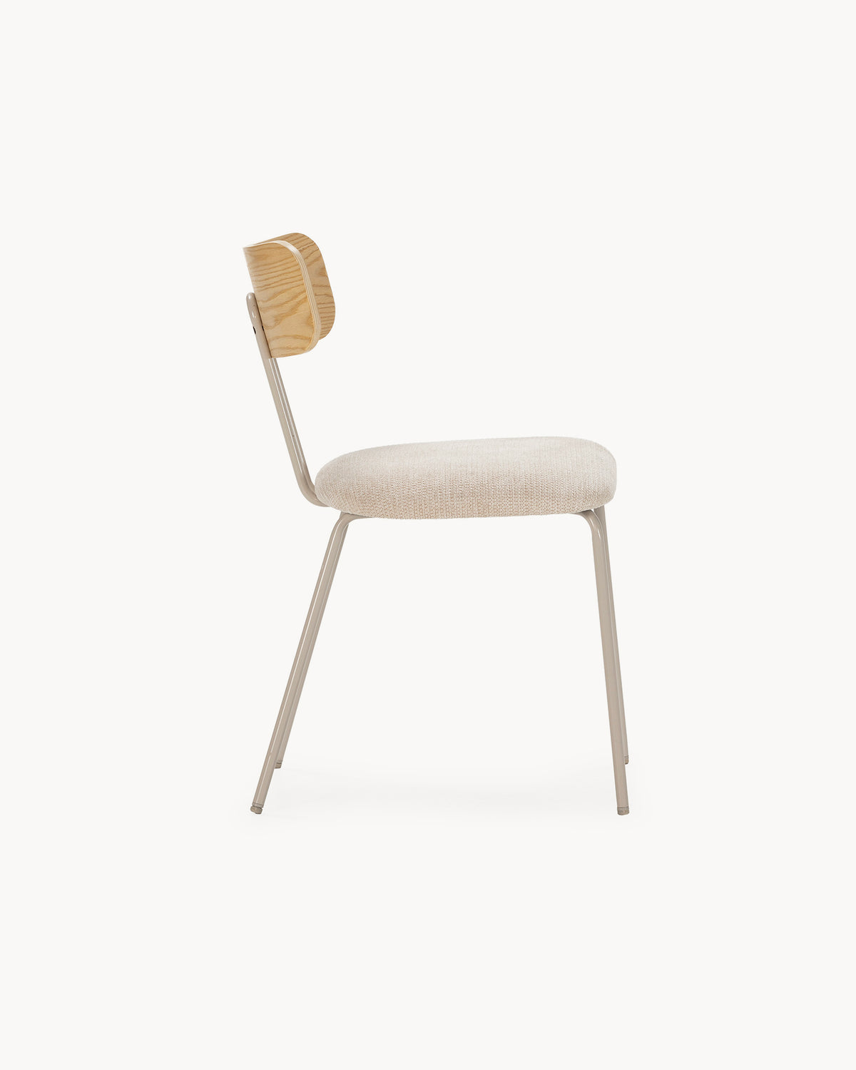 Set 2 sedie da pranzo Olimpia - Beige/Greige/Rovere - Tessuto