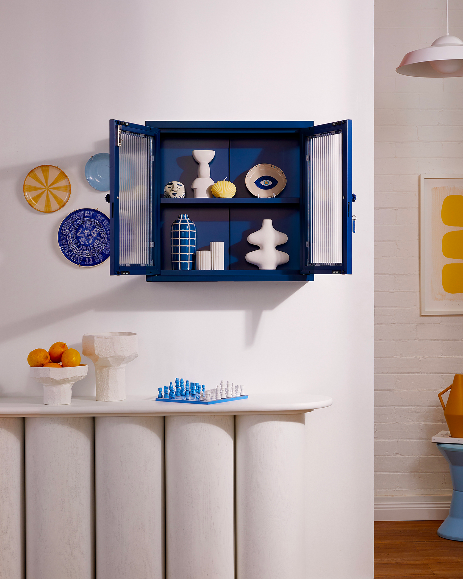 Vetrinetta da parete in metallo e vetro The Kit