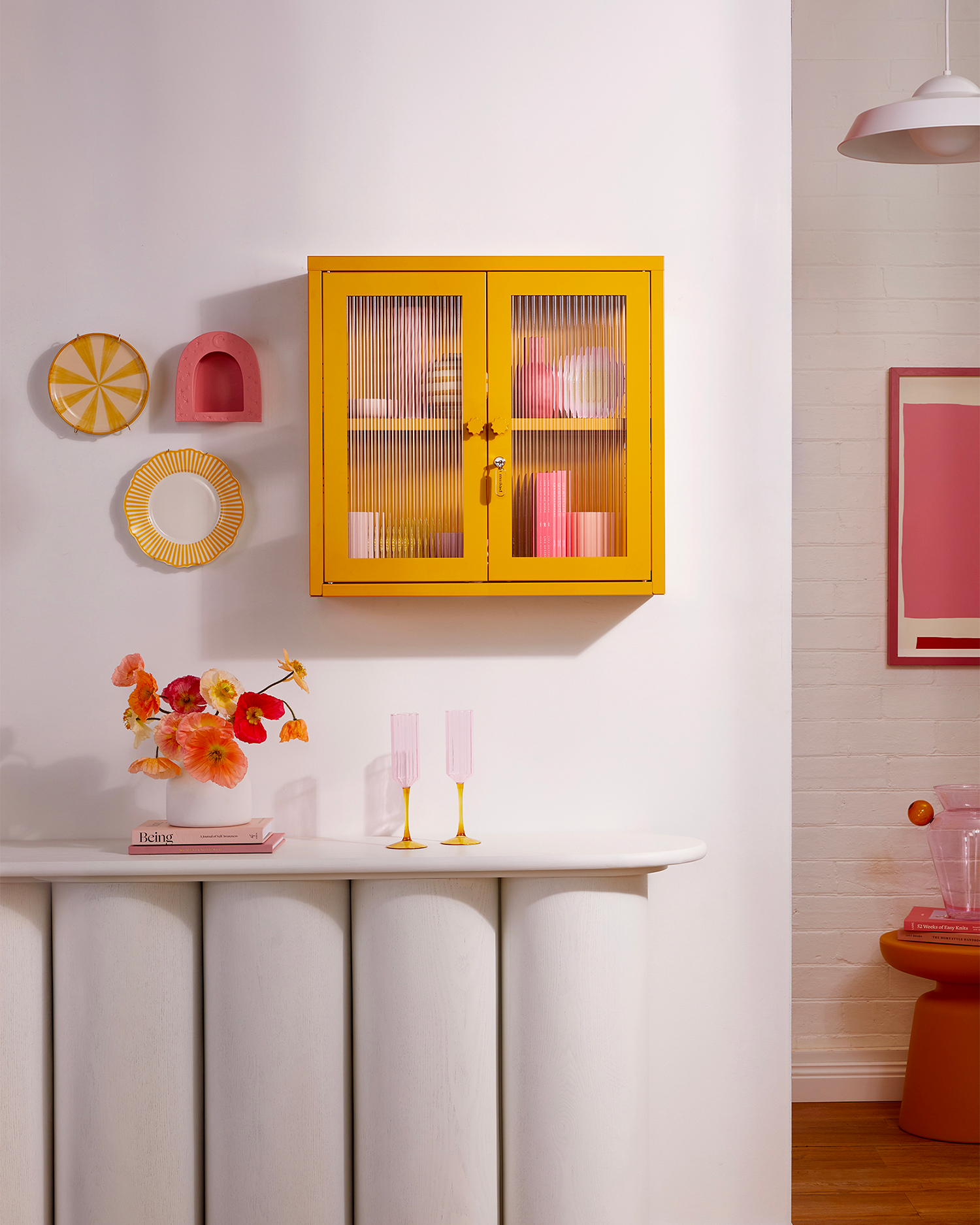 Vetrinetta da parete in metallo e vetro The Kit