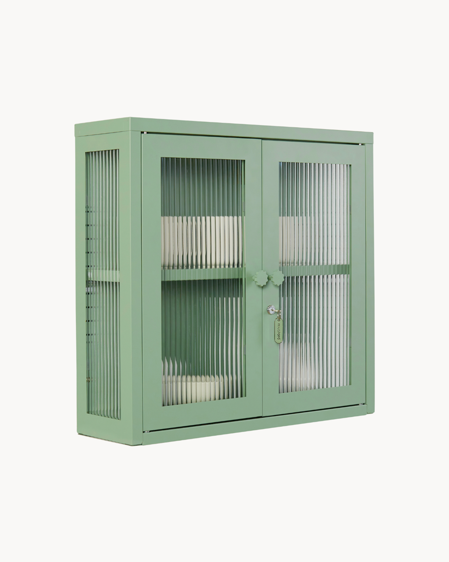 Vetrinetta da parete in metallo e vetro The Kit