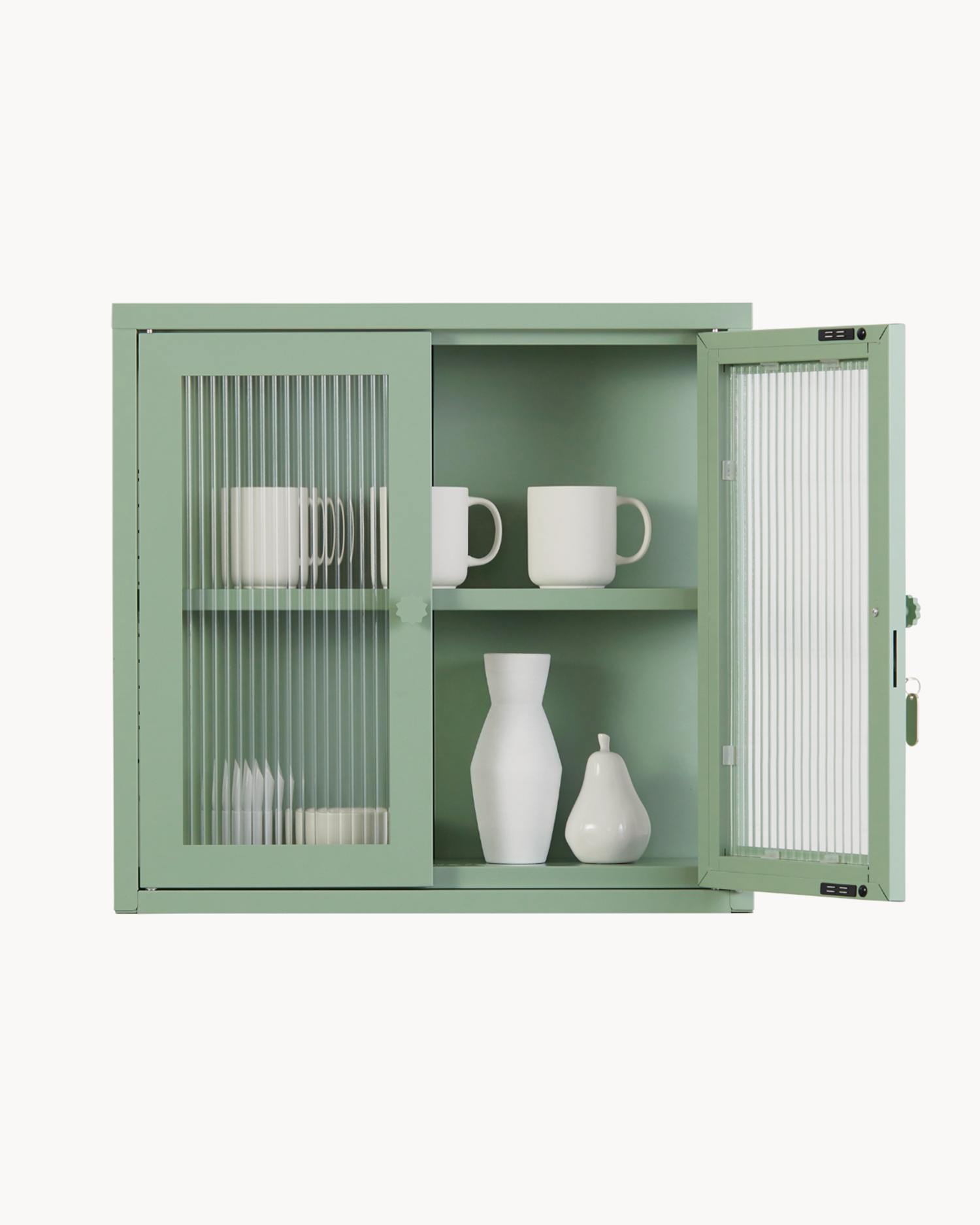 Vetrinetta da parete in metallo e vetro The Kit