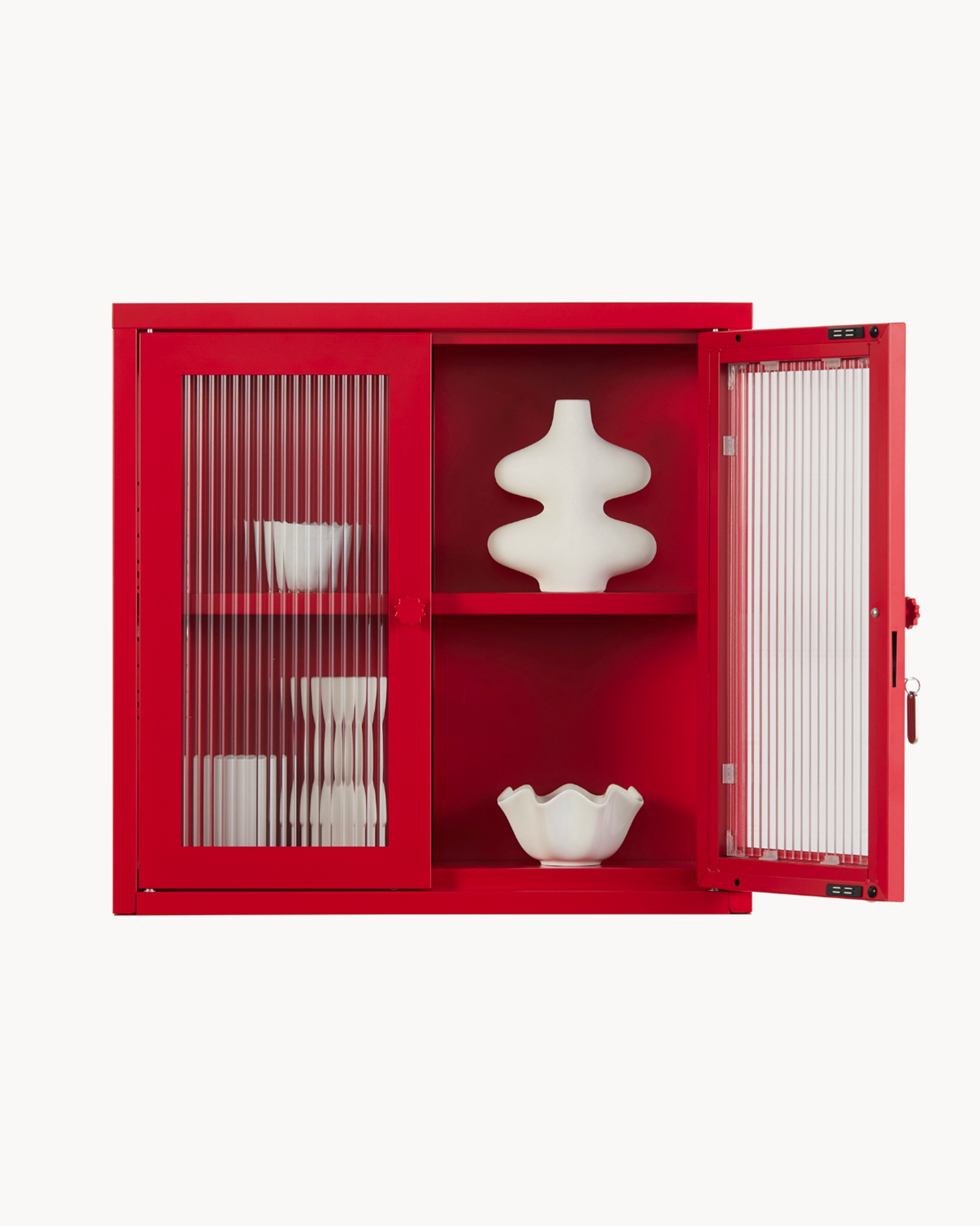 Vetrinetta da parete in metallo e vetro The Kit